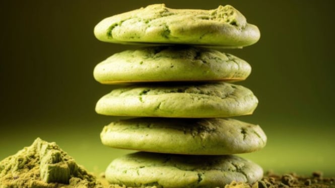 Ilustrasi cookies matcha