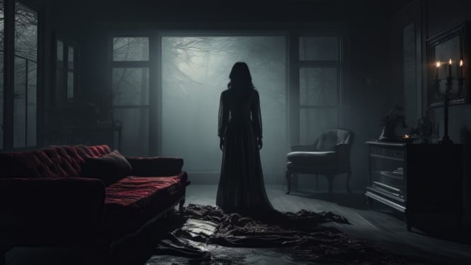 Ilustrasi wanita misterius