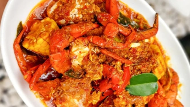 Ilustrasi kepiting saus padang