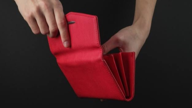 Ilustrasi dompet merah