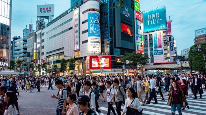 Ilustrasi Jalan di Tokyo