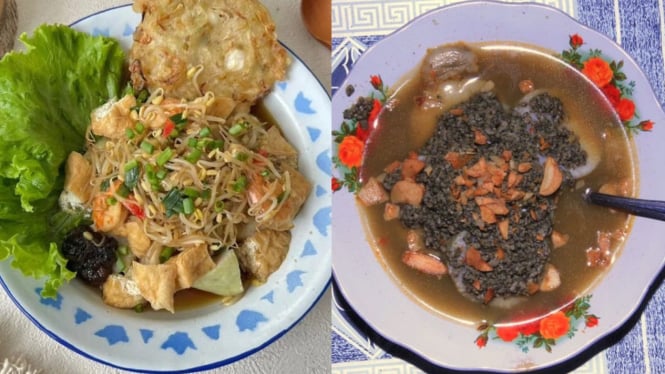 Ilustrasi lontong balap dan lontong kupang
