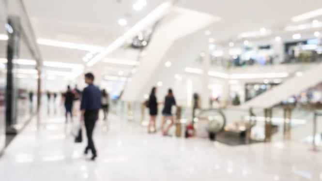 Ilustrasi fenomena Rojali di mall