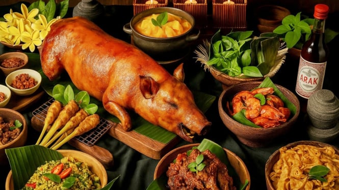 Ilustrasi makanan khas Bali