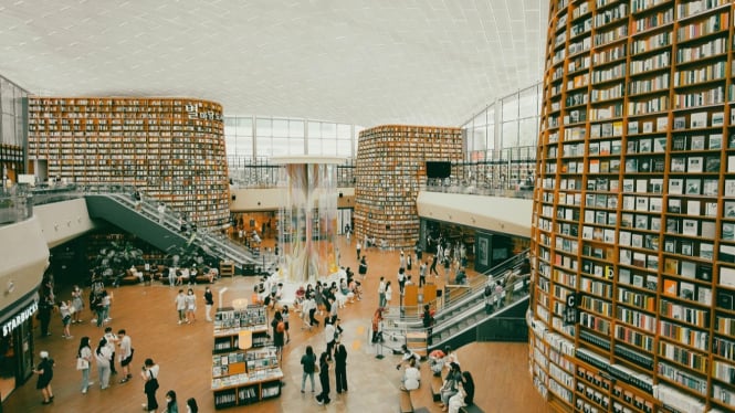 Ilustrasi perpustakaan