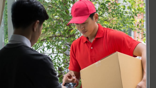 Ilustrasi pengiriman paket