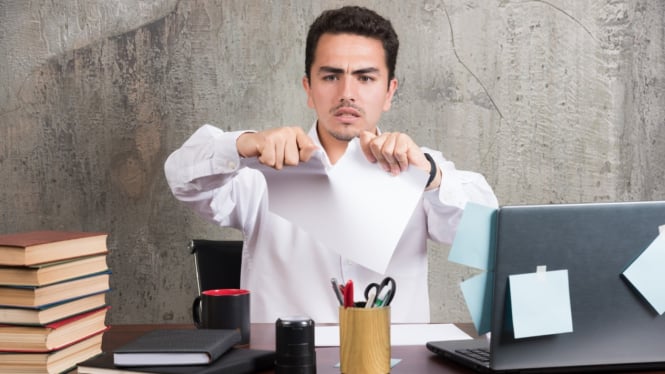 Ilustrasi malas ke kantor