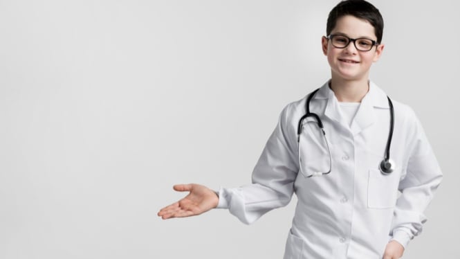 Ilustrasi dokter cilik