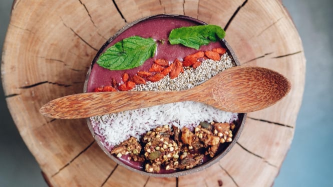 Ilustrasi smoothie bowl