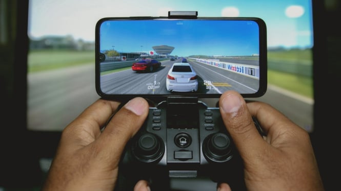 Ilustrasi bermain game