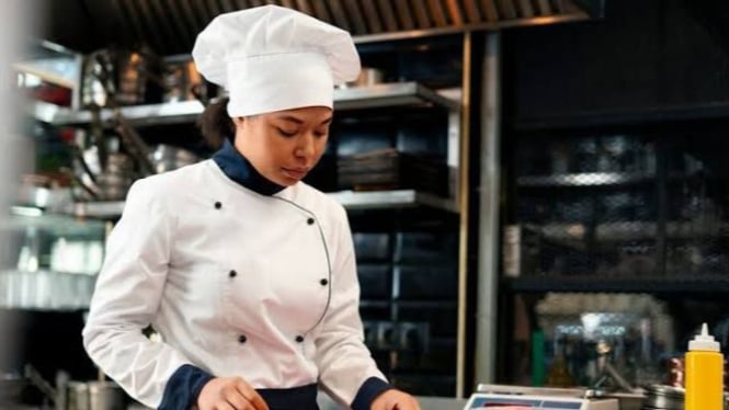 Ilustrasi kerja sebagai chef