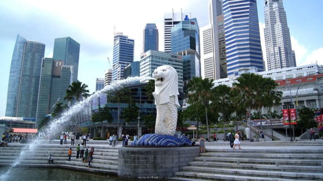 Merlion Park Singapura