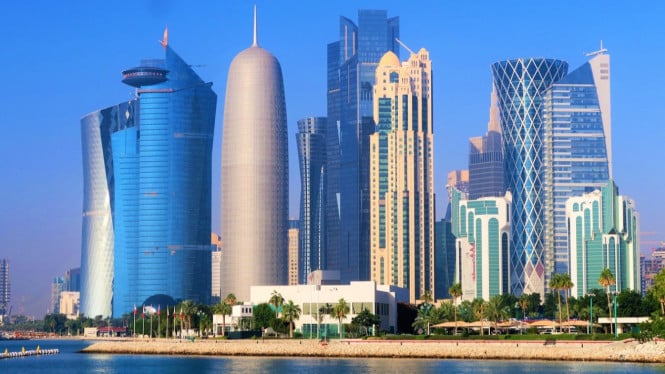 Ilustrasi bangunan di Qatar