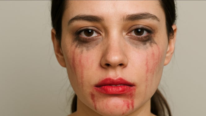 Ilustrasi Makeup Luntur