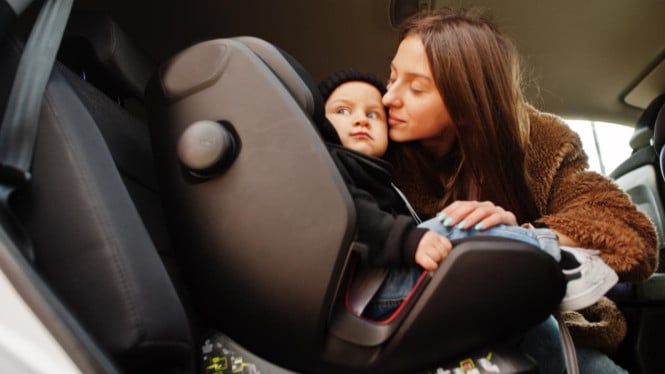 Ilustrasi car seat bayi