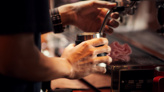 Ilustrasi barista.