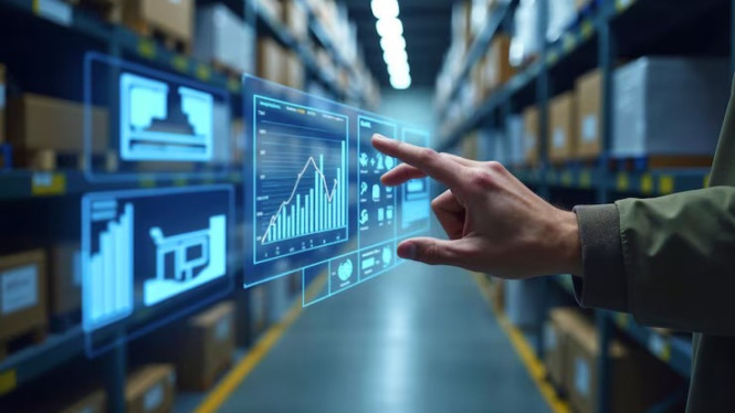 Ilustrasi AI Logistics