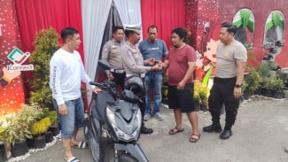 Pos Pam Nataru Petapan Suramadu Berhasil Amankan Motor Curian Asal Surabaya