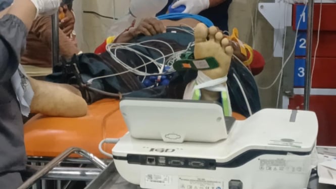Korban tewas Su'eb, saat dirawat di RSUD Moh Anwar Sumenep