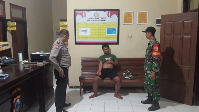 S-P ketika diamankan petugas Kepolisian