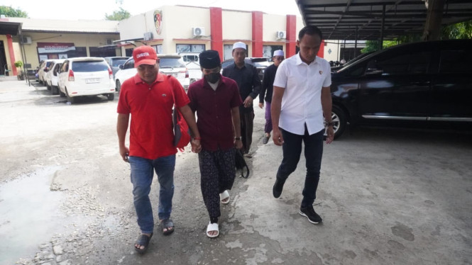 Terduga pelaku pencabulan digelandang polisi