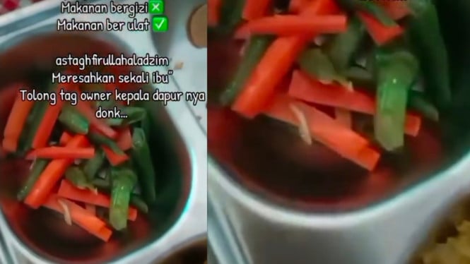 Menu sayur buncis MBG berulat