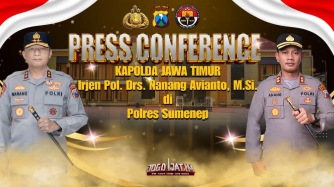 Backdrop pres rilis Mapolres Sumenep
