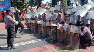 Ratusan Personel Polres Batu Siap Amankan Pilkades 2022