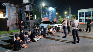 Polresta Malang Kota Bubarkan Balap Liar, Belasan Sepeda Motor Diamankan