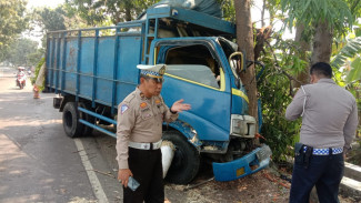 Truk Tabrak Pohon di Jombang, Satu Orang Masuk Rumah Sakit