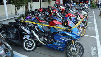 Ratusan Motor Brong Dirazia Polisi dan TNI Diduga Untuk Balap Liar di Kota Malang