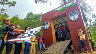 Pemdes Pesanggrahan Lounching Panderman Gravity Park, Surga Pecinta Sepeda Gunung