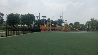 Musim Liburan, Jam Bermain di Playground Alun-alun Jombang Dibatasi