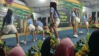 Viral 3 Anak Goyang Ngebor Ala TikTok saat Haflah Imtihan Madrasah Diniyah di Pasuruan