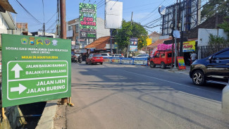 Ingat Ada Rekayasa Lalin Pengurai Kepadatan di Jalan Buring Kota Malang