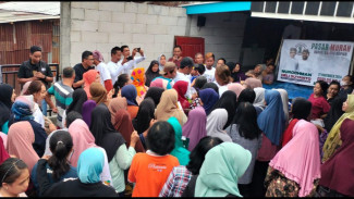 Antusias Tinggi, 400 Paket Sembako Murah Paslon NH Ludes dalam Satu Jam