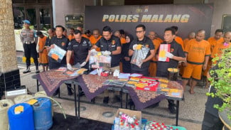 Dukung Asta Cita Prabowo, Polres Malang Tangkap Belasan Tersangka Judi