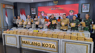 Jaringan Narkoba Besar Di Malang Ditangkap Polisi, 166 Kilogram Ganja Diamankan