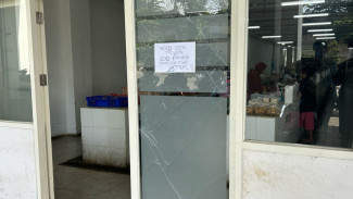 Pintu Kaca Pasar Induk Among Tani Kota Batu Dirusak, Terekam CCTV