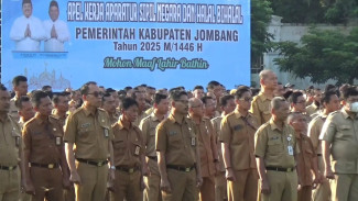 Apel Pertama Usai Libur Panjang, ASN di Jombang Banyak yang Terlambat