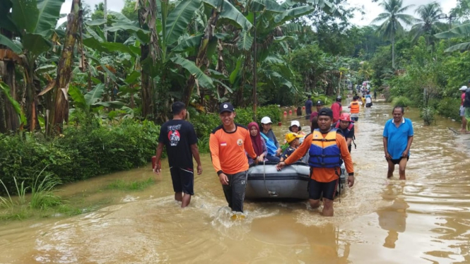 Total 470 KK Terdampak Banjir Sumawe