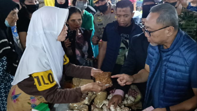 Mendag Zulkifli Hasan di Pasar Besar Malang
