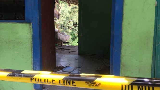 Salah satu rumah terdampak longsor di Sukun Kota Malang