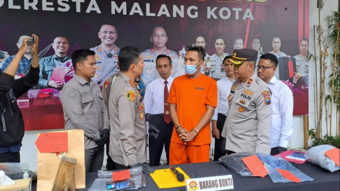 RF menyerahkan diri ke Polresta Malang Kota
