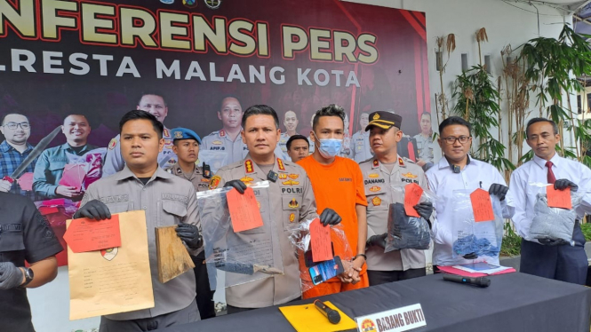 Tersangka pembunuhan di Jembatan Araya di rilis Polresta Malang Kota