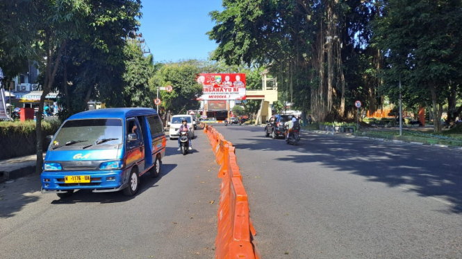 Jalur Merdeka Utara Kota Malang kini dibuat 2 arah.