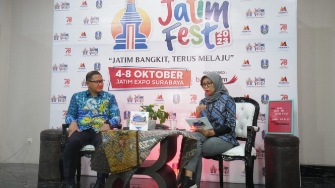 Pj Wali Kota Batu, saat mengisi podcast Jatim Fest 2023