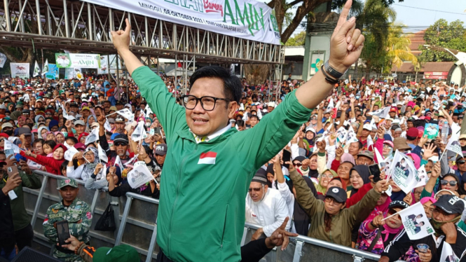 Cak Imin disambut ratusan ribu warga di Malang Raya.