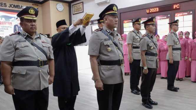 Prosesi Sertijab Polres Jombang