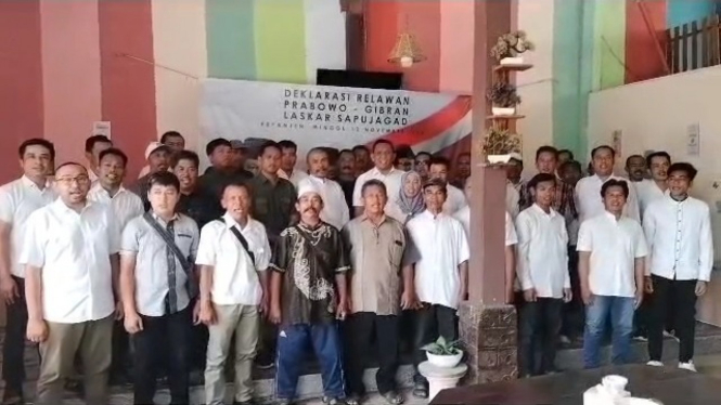 Deklarasi Laskar Sapu Jagad untuk Prabowo-Gibran